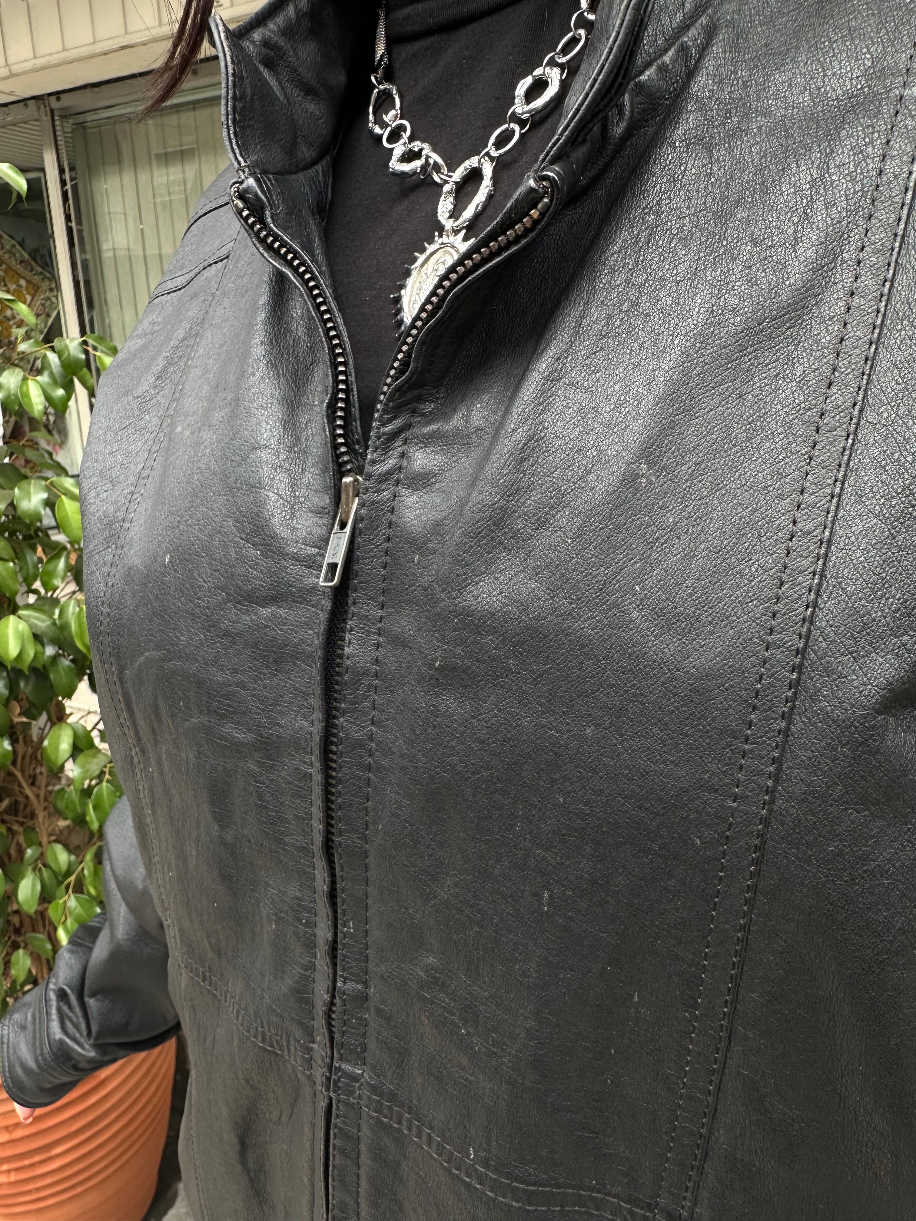 Classic vintage leather jacket