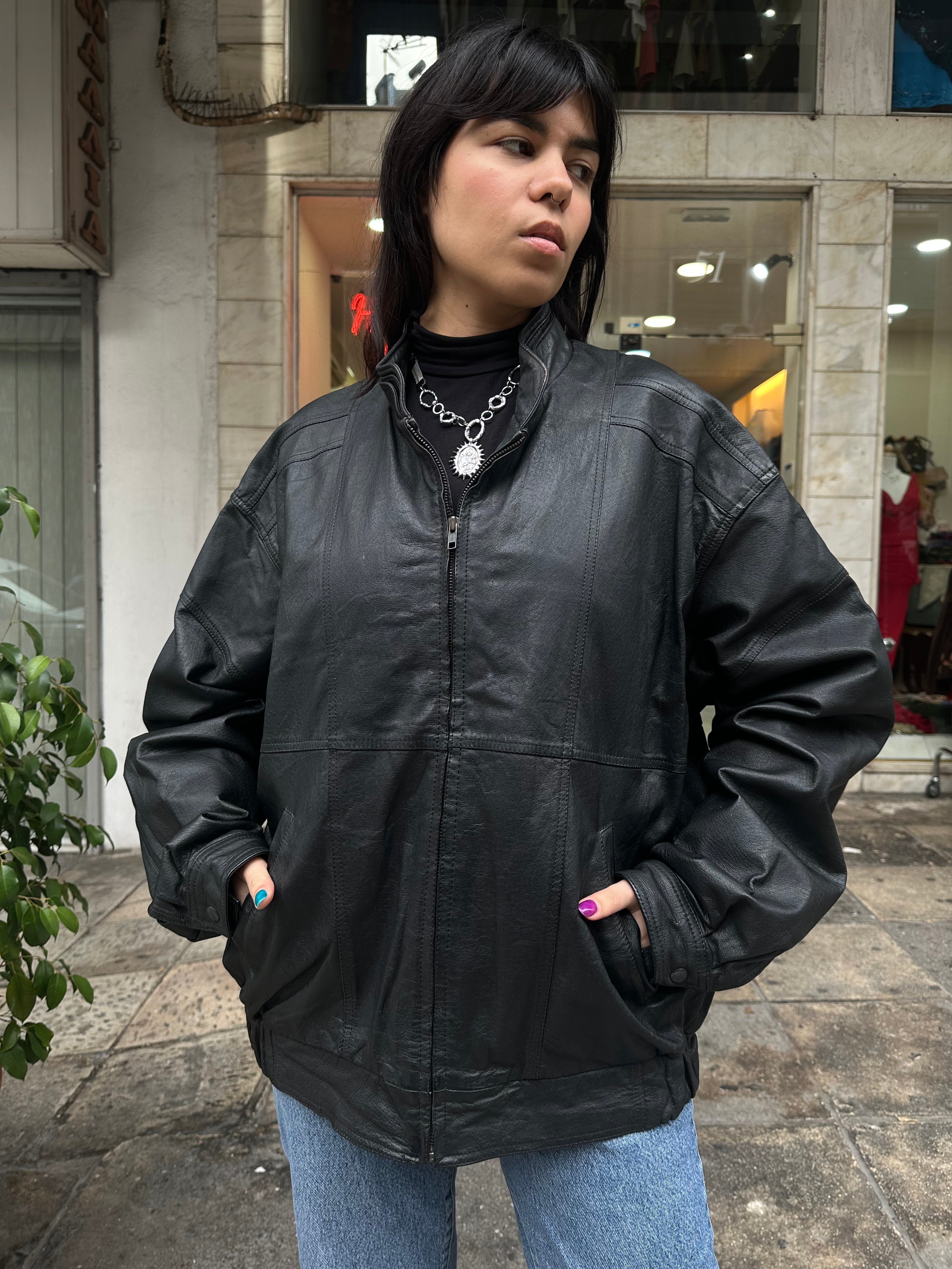 Classic vintage leather jacket