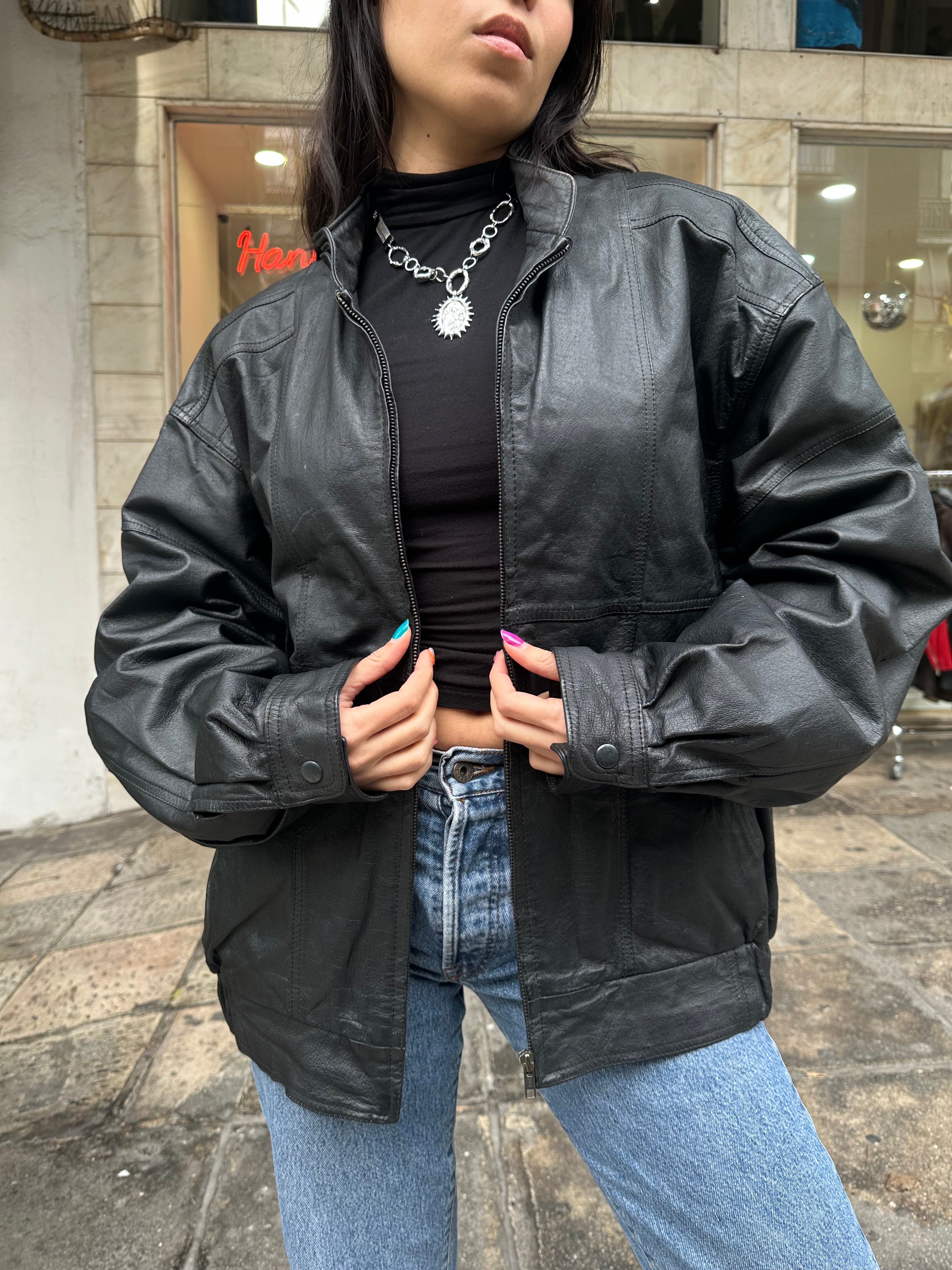 Classic vintage leather jacket