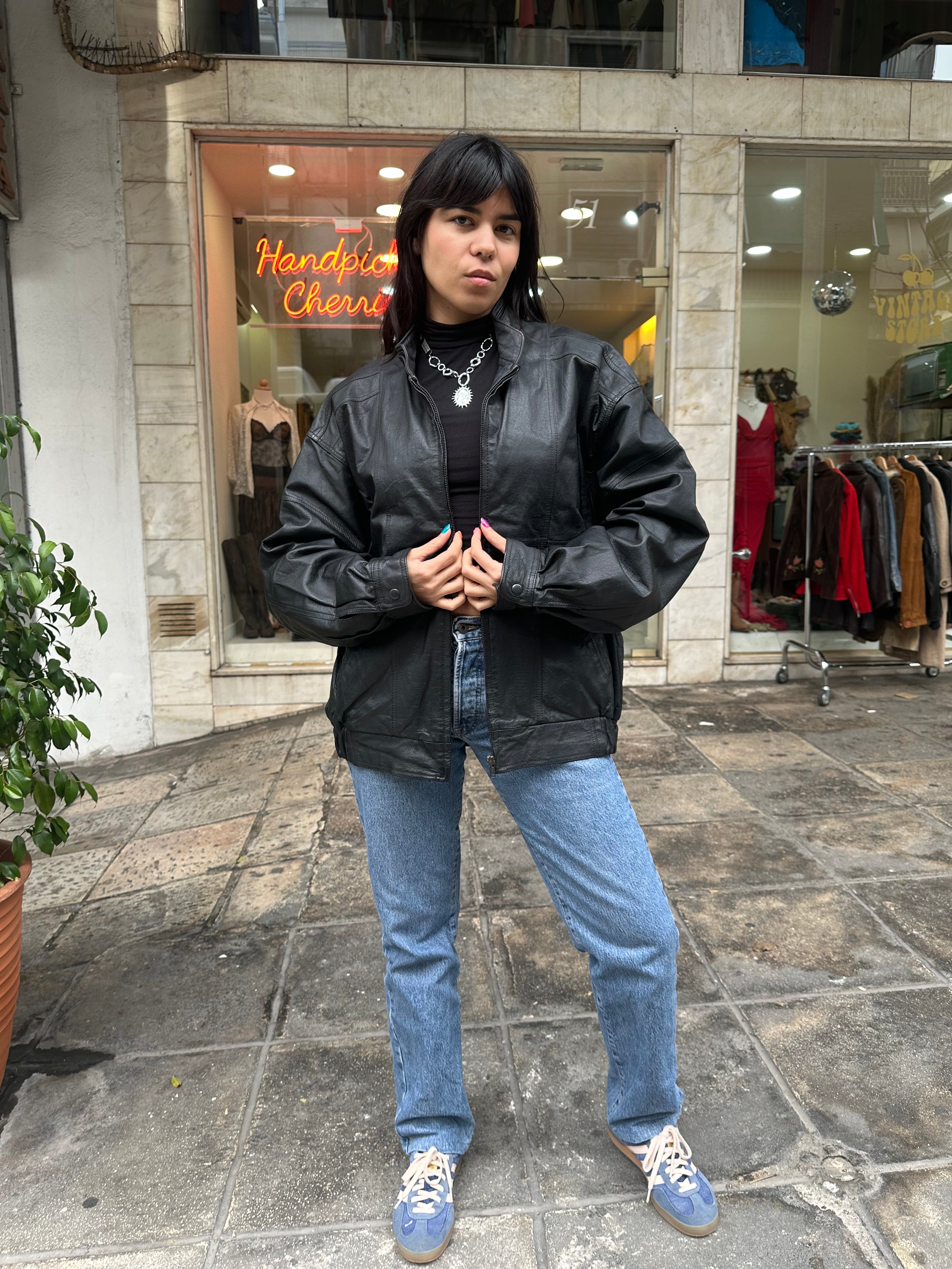Classic vintage leather jacket