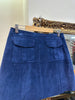 Dark blue suede skirt