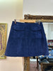 Dark blue suede skirt
