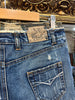 Stunning mimi denim distressed skirt