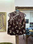 Silk jacquard qipao top