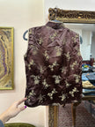 Silk jacquard qipao top