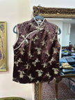 Silk jacquard qipao top