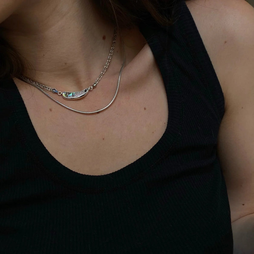 Paua silver 925 choker (Noxpiria)