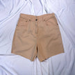 Vintage salmon coloured high waisted jean shorts