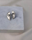 Half face earrings in silver 925