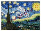 Starry night painting poster