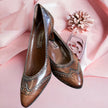 Vintage genuine leather heels