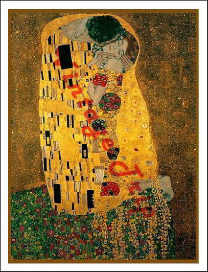 The kiss (Klimt) painting